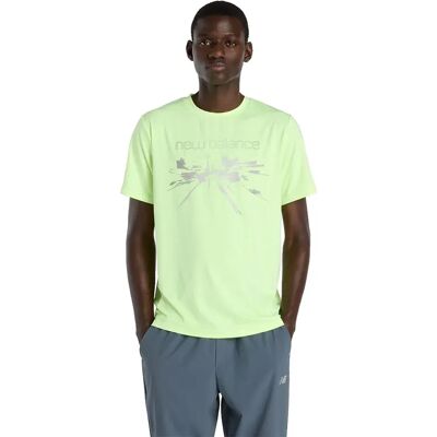 New Balance Maglietta A Maniche Corte Reflective City Green XL New Balance Maglietta A Maniche Corte Reflective City Green XL