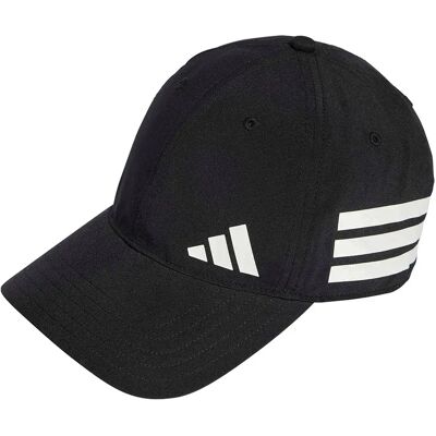 Adidas Cappellino Con Visiera 3 Stripes Training Essentials Black / White 58 cm Adidas Cappellino Con Visiera 3 Stripes Training Essentials Black / White 58 cm