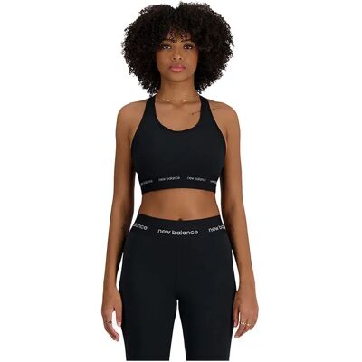 New Balance Reggiseno Sportivo Sleek Medium Support Black S New Balance Reggiseno Sportivo Sleek Medium Support Black S