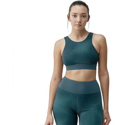 Born Living Yoga Top Sportivo Con Supporto Medio-alto Yuto Slate / Artic XL Born Living Yoga Top Sportivo Con Supporto Medio-alto Yuto Slate / Artic XL