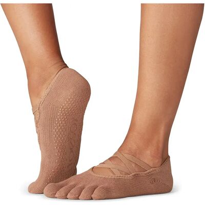 Toesox Calzini Corti Grip Full Toe Elle Natural EU 36-38 1/2 Toesox Calzini Corti Grip Full Toe Elle Natural EU 36-38 1/2