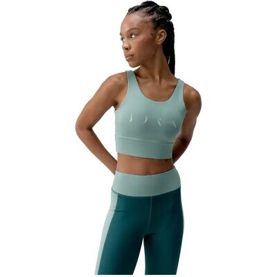 Born Living Yoga Top Sportivo Con Supporto Medio-alto Maiko Iceberg Green / Deep Green XL Born Living Yoga Top Sportivo Con Supporto Medio-alto Maiko Iceberg Green / Deep Green XL