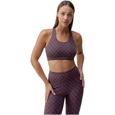 Born Living Yoga Top Sportivo Con Supporto Medio-alto Monogram Dark Cherry S Born Living Yoga Top Sportivo Con Supporto Medio-alto Monogram Dark Cherry S