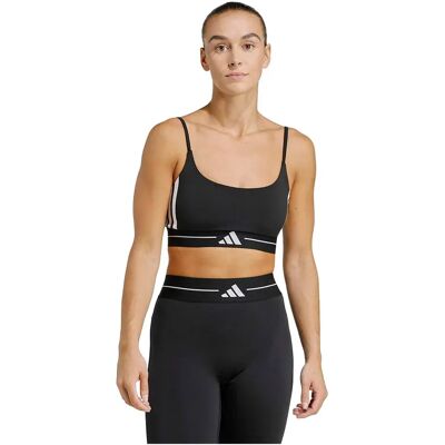 Adidas Reggiseno Sportivo A Bassa Intensità Hyperglam 3 Stripes Black XL Adidas Reggiseno Sportivo A Bassa Intensità Hyperglam 3 Stripes Black XL