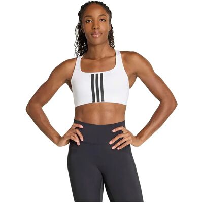 Adidas Reggiseno Sportivo A Media Intensità Optime Workout 3 Stripes White / Black L Adidas Reggiseno Sportivo A Media Intensità Optime Workout 3 Stripes White / Black L