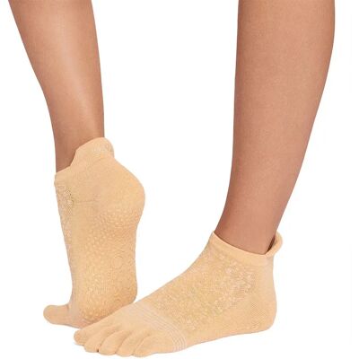 Toesox Calzini Full Toe Low Rise Tec Pilates Grip Golden EU 39-42 1/2 Toesox Calzini Full Toe Low Rise Tec Pilates Grip Golden EU 39-42 1/2