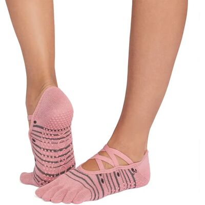 Toesox Calzini Full Toe Elle Pilates Grip Soft Red EU 36-38 1/2 Toesox Calzini Full Toe Elle Pilates Grip Soft Red EU 36-38 1/2