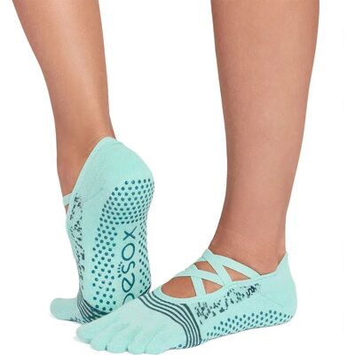 Toesox Calzini Full Toe Elle Tec Pilates Grip Aquamarine EU 39-42 1/2 Toesox Calzini Full Toe Elle Tec Pilates Grip Aquamarine EU 39-42 1/2