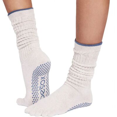 Toesox Calzini Full Toe Slouch Pilates Grip Ash EU 36-38 1/2 Toesox Calzini Full Toe Slouch Pilates Grip Ash EU 36-38 1/2