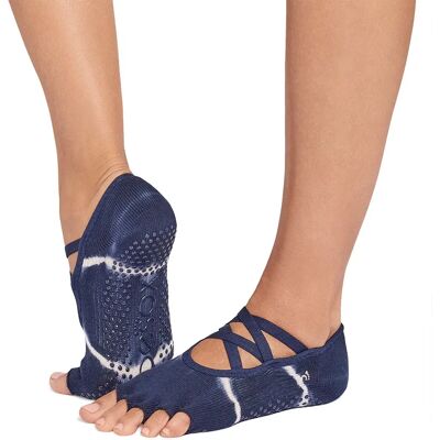 Toesox Calzini Half Toe Elle Pilates Grip Soul Blue Tie Dye Stripe EU 36-38 1/2 Toesox Calzini Half Toe Elle Pilates Grip Soul Blue Tie Dye Stripe EU 36-38 1/2