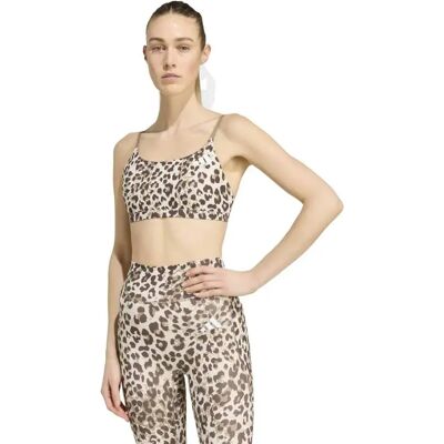 Adidas Reggiseno Sportivo A Bassa Intensità Optime Essentials 3 Stripes Leopard Crystal Linen / Khaki Six / Dark Brown L Adidas Reggiseno Sportivo A Bassa Intensità Optime Essentials 3 Stripes Leopard Crystal Linen / Khaki Six / Dark Brown L