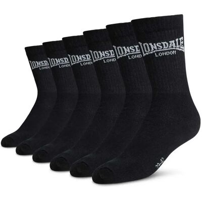 Lonsdale Calzini Gilbert 6 Unità Black / White EU 35-38 Lonsdale Calzini Gilbert 6 Unità Black / White EU 35-38