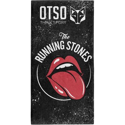 Otso Asciugamano Running Stones Black One Size Otso Asciugamano Running Stones Black One Size