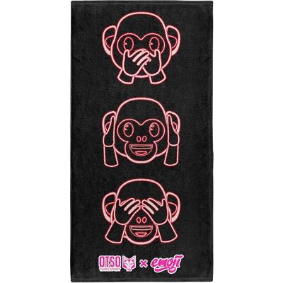 Otso Asciugamano In Microfibra Emoji Monkey Neon Multicolour One Size Otso Asciugamano In Microfibra Emoji Monkey Neon Multicolour One Size