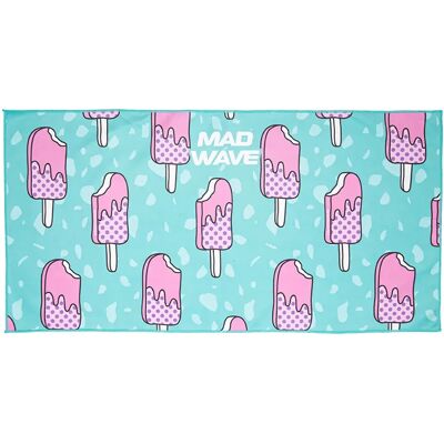 Mad Asciugamano In Microfibra Ice Cream Turquoise 40 x 80 cm Mad Asciugamano In Microfibra Ice Cream Turquoise 40 x 80 cm