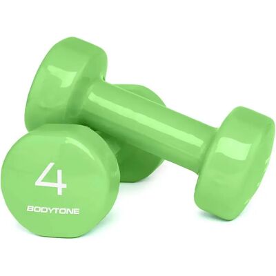 Manubri in vinile Bodytone 4kg - Set da 2 - Verde - Attrezzatura di tonificazione Manubri in vinile Bodytone 4kg - Set da 2 - Verde - Attrezzatura di tonificazione