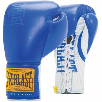 Everlast Guanti Da Boxe In Pelle Artificiale 1910 Sparring Laced Blue 12 oz Everlast Guanti Da Boxe In Pelle Artificiale 1910 Sparring Laced Blue 12 oz