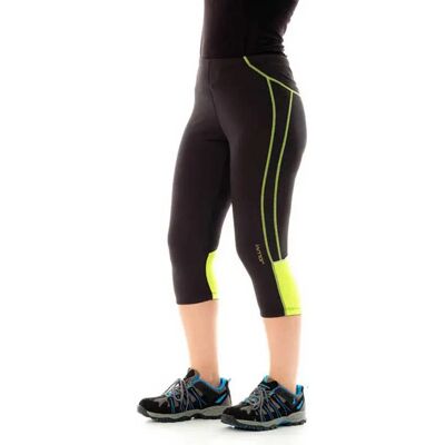 Joluvi Leggings 3/ Lyc Black / Neon Yellow XS Joluvi Leggings 3/ Lyc Black / Neon Yellow XS