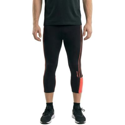Joluvi Leggings 3/ Lyc Black / Neon Orange XS Joluvi Leggings 3/ Lyc Black / Neon Orange XS