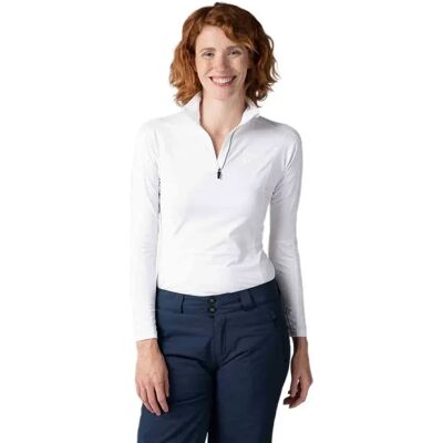 Maglietta interna Rossignol Classique Half Zip donna bianca Maglietta interna Rossignol Classique Half Zip donna bianca