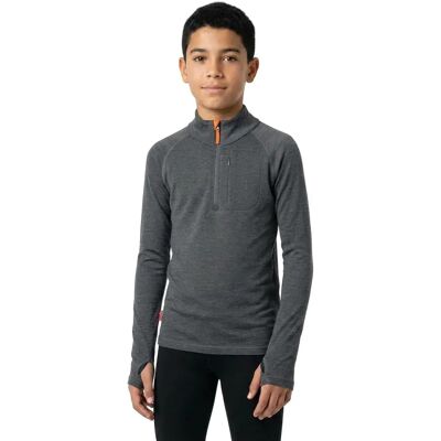 Trollkids Felpa Con Mezza Zip Lofoten Anthracite / Orange 92 cm Trollkids Felpa Con Mezza Zip Lofoten Anthracite / Orange 92 cm