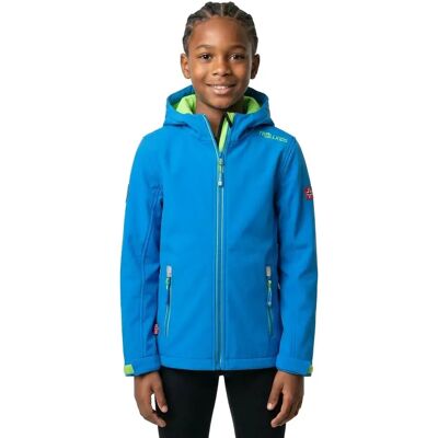 Trollkids Giacca Softshell Trollfjord Medium Blue / Green 128 cm Trollkids Giacca Softshell Trollfjord Medium Blue / Green 128 cm