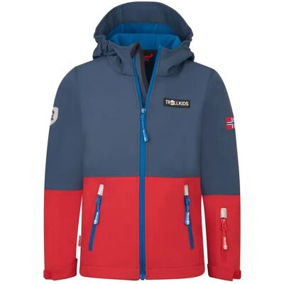 Trollkids Giacca Softshell Skjorta Bright Red / Mystic Blue / Alpine Blue 116 cm Trollkids Giacca Softshell Skjorta Bright Red / Mystic Blue / Alpine Blue 116 cm