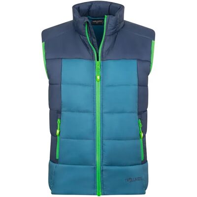 Trollkids Gilet Hardanger Mystic Blue / Dark Marine / Fresh Green 104 cm Trollkids Gilet Hardanger Mystic Blue / Dark Marine / Fresh Green 104 cm