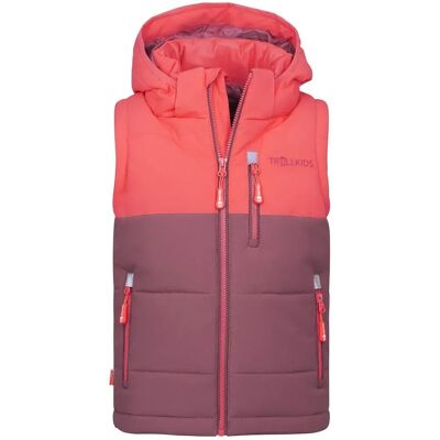 Trollkids Gilet Narvik Xt Pink Salmon / Frozen Berry 104 cm Trollkids Gilet Narvik Xt Pink Salmon / Frozen Berry 104 cm