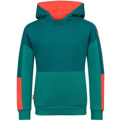 Trollkids Felpa Con Cappuccio Rondane Midnight Petrol / Dark Cyan / Chili Red 152 cm Trollkids Felpa Con Cappuccio Rondane Midnight Petrol / Dark Cyan / Chili Red 152 cm