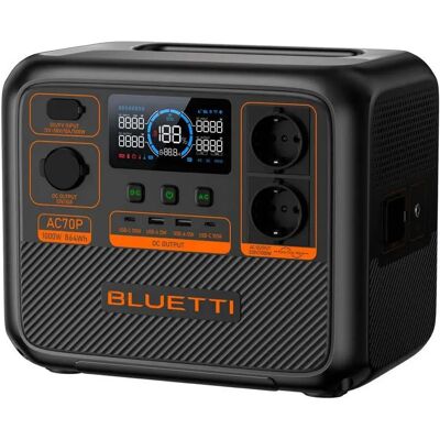 Bluetti Centrale Elettrica Portatile Ac70p Black / Grey One Size Bluetti Centrale Elettrica Portatile Ac70p Black / Grey One Size