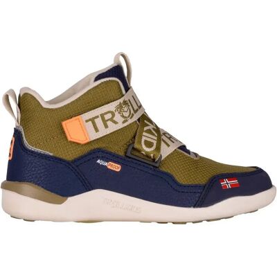 Trollkids Scarponi Da Trekking Nordfjord Barefoot Spruce Green / Navy / Sandstone / Vivid Orange EU 33 Trollkids Scarponi Da Trekking Nordfjord Barefoot Spruce Green / Navy / Sandstone / Vivid Orange EU 33
