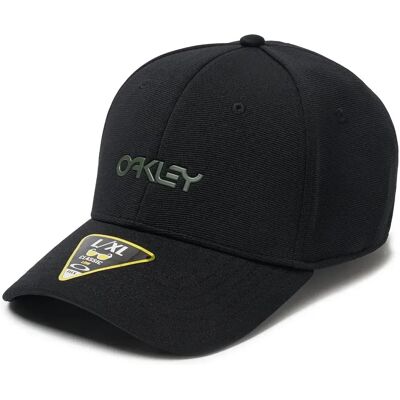 Oakley Apparel Cappellino Con Visiera 6 Panel Stretch Metallic Blackout S-M Oakley Apparel Cappellino Con Visiera 6 Panel Stretch Metallic Blackout S-M