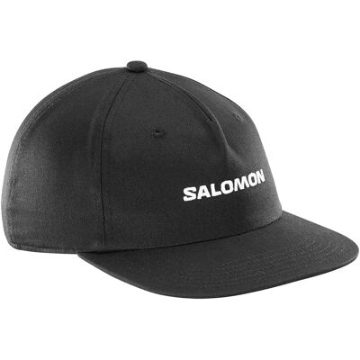 Salomon Cappellino Con Visiera Logo Flat Deep Black S-M Salomon Cappellino Con Visiera Logo Flat Deep Black S-M