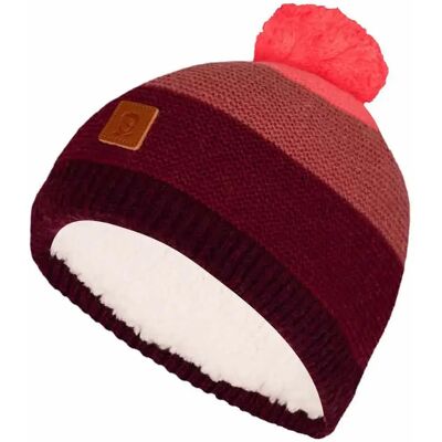 Trollkids Berrretto Gryllefjord Bobble Deep Ruby / Frozen Berry / Pink Salmon 54 cm Trollkids Berrretto Gryllefjord Bobble Deep Ruby / Frozen Berry / Pink Salmon 54 cm