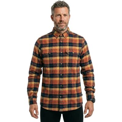 Fjällräven Camicia A Maniche Lunghe Singi Heavy Flannel Autumn Leaf / Dark Navy 2XL Fjällräven Camicia A Maniche Lunghe Singi Heavy Flannel Autumn Leaf / Dark Navy 2XL