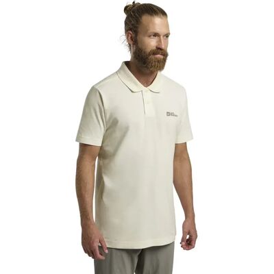 Jack Wolfskin Polo A Maniche Corte Essential Cotton White L Jack Wolfskin Polo A Maniche Corte Essential Cotton White L