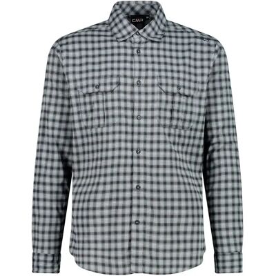 Cmp Camicia A Maniche Lunghe 33s877 Cemento / Antracite / Bianco XL Cmp Camicia A Maniche Lunghe 33s877 Cemento / Antracite / Bianco XL