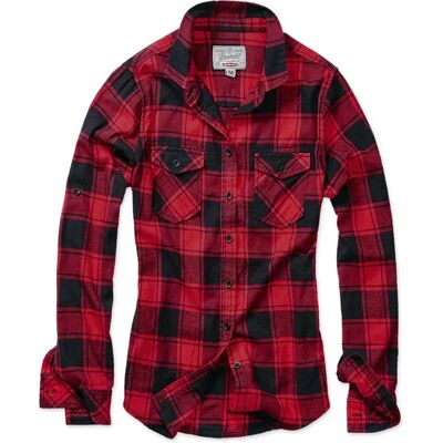 Brandit Camicia A Maniche Lunghe Amy Flannel Red / Black L Brandit Camicia A Maniche Lunghe Amy Flannel Red / Black L