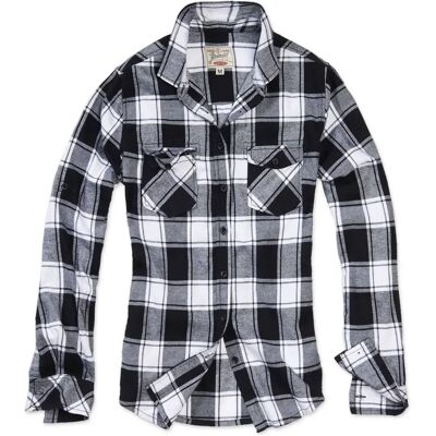 Brandit Camicia A Maniche Lunghe Amy Flannel White / Black 4XL Brandit Camicia A Maniche Lunghe Amy Flannel White / Black 4XL