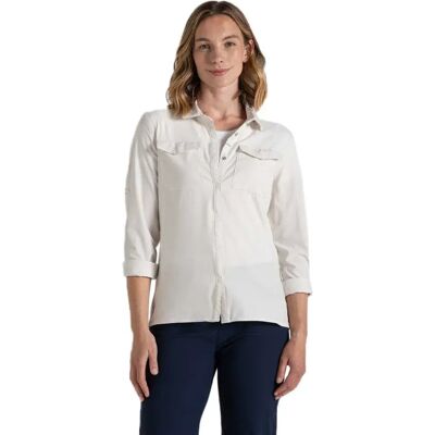 Camicia a maniche lunghe NosiLife Pro di Craghoppers - Donna - Beige - Protezione UV Camicia a maniche lunghe NosiLife Pro di Craghoppers - Donna - Beige - Protezione UV
