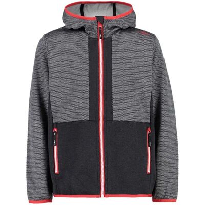 Cmp Pile Con Cappuccio Fix Hood 31h192 Fumo Melange / Black 16 Anni Cmp Pile Con Cappuccio Fix Hood 31h192 Fumo Melange / Black 16 Anni