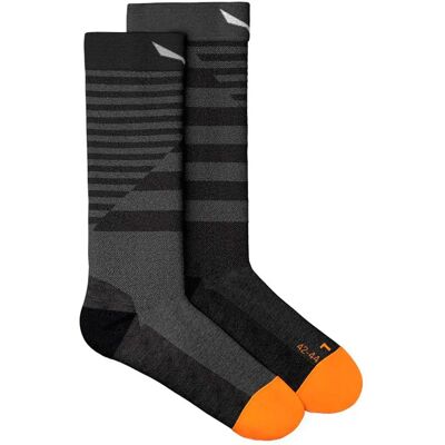Salewa Calzini Crew Fanes Hybrid Stretch Medium Grey Melange / Fluo Orange EU 39-41 Salewa Calzini Crew Fanes Hybrid Stretch Medium Grey Melange / Fluo Orange EU 39-41