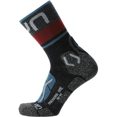 Uyn Calzini Lunghi Trekking One Merino Anthracite / Blue EU 37-38 Uyn Calzini Lunghi Trekking One Merino Anthracite / Blue EU 37-38