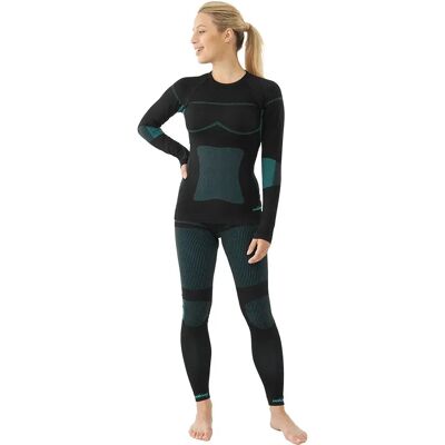 Viking Set Intimo A Manica Lunga Ilsa Black / Turquise L Viking Set Intimo A Manica Lunga Ilsa Black / Turquise L