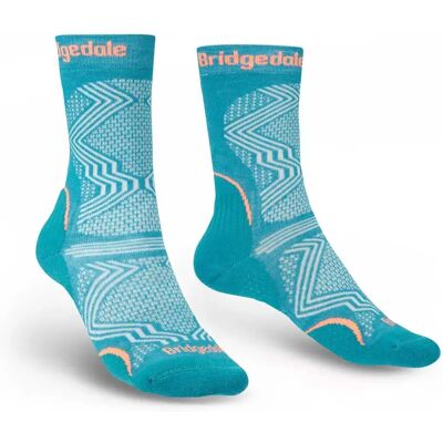 Bridgedale Calzini Ultralight T2 Coolmax® Performance Boot Teal EU 41-43 Bridgedale Calzini Ultralight T2 Coolmax® Performance Boot Teal EU 41-43