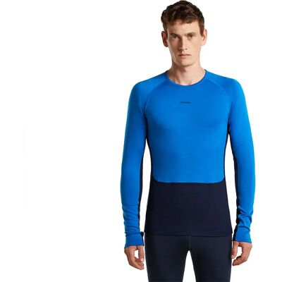 Icebreaker Maglietta Intima Tenica A Maniche Lunghe 260 Zoneknit Midnight Navy / Lazurite / Cb L Icebreaker Maglietta Intima Tenica A Maniche Lunghe 260 Zoneknit Midnight Navy / Lazurite / Cb L