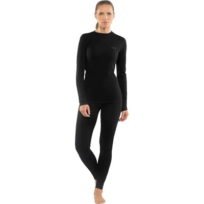Viking Set Intimo A Manica Lunga Meriboo Black XL Viking Set Intimo A Manica Lunga Meriboo Black XL