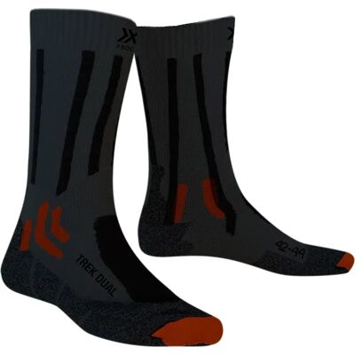 X-socks Calzini Dual Granite Grey / Bonfire Orange EU 35-38 X-socks Calzini Dual Granite Grey / Bonfire Orange EU 35-38