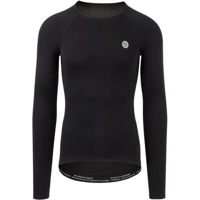 Maglia intima unisex nera a maniche lunghe traspirante - Base Layer Maglia intima unisex nera a maniche lunghe traspirante - Base Layer